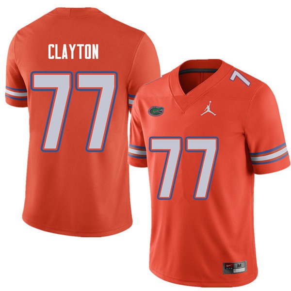 Jordan Brand Men #77 Antonneous Clayton Florida Gators College Football Jersey Orange